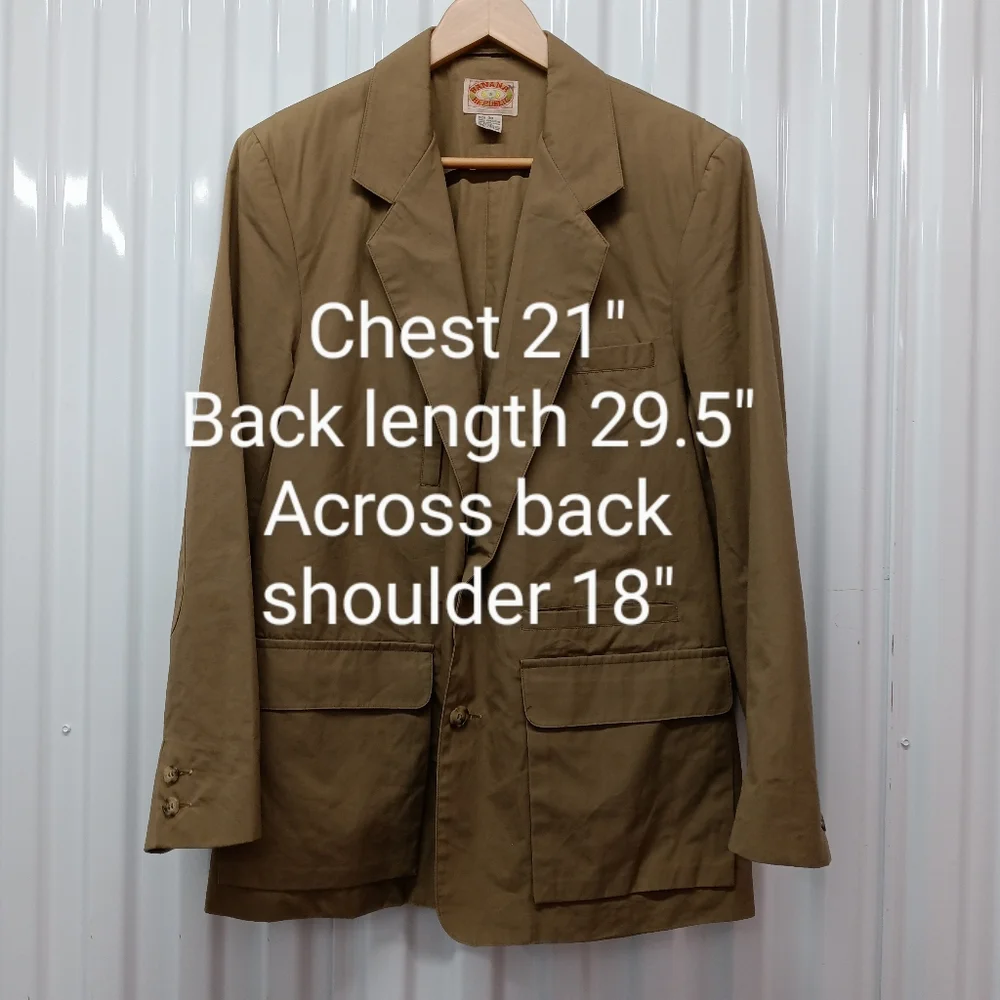 Vintage Safari Banana Republic  British Khaki 80s Cotton Blazer